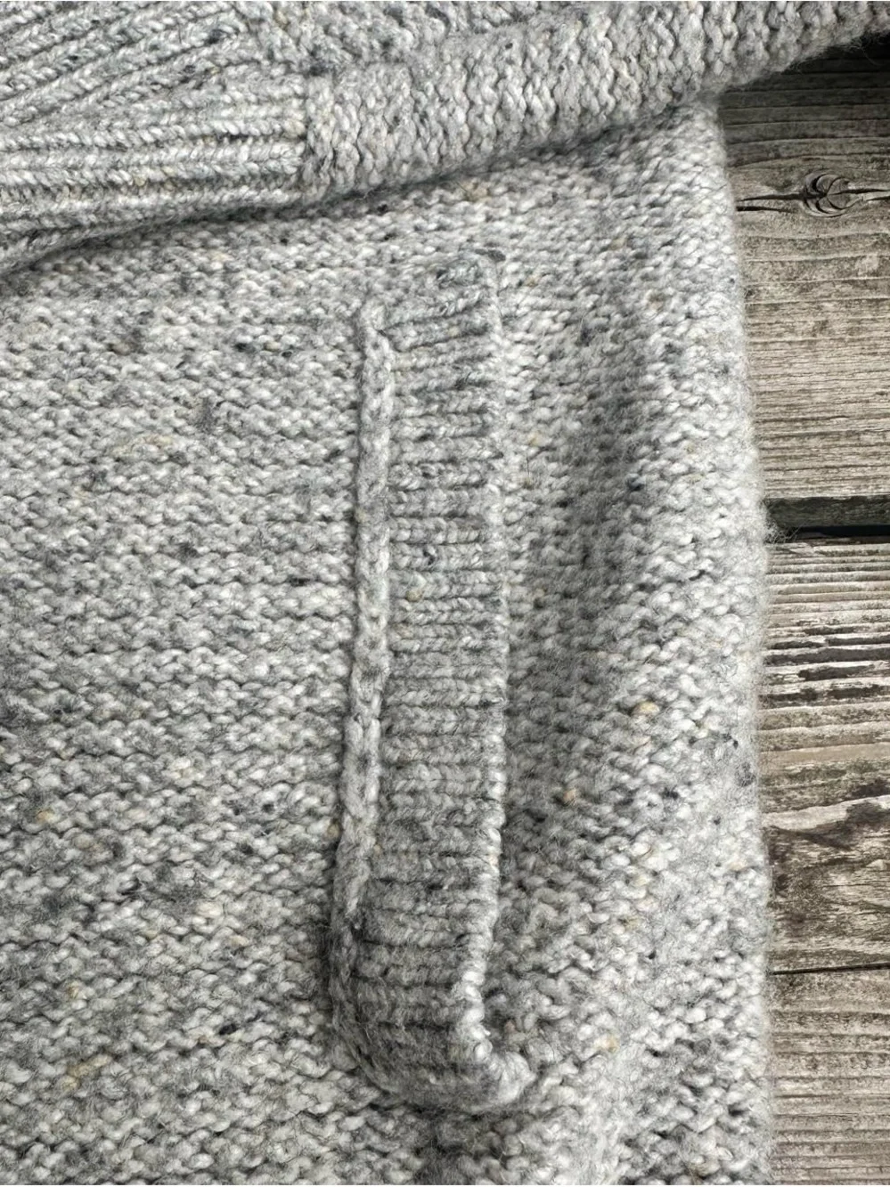 Men's Light Gray Full-Zip Knit wool Sweater
